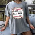 Loud & Proud Baseball Mom Women Women's Comfort Colors T-Shirt Gray