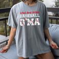Loud And Proud Baseball G'Ma Baseball Mom Women's Comfort Colors T-Shirt Gray