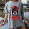 Loud And Proud Baseball Mom Messy Bun Leopard Mother Day Women's Comfort Colors T-Shirt Gray
