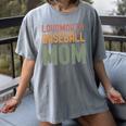 Loudmouth Baseball Mom Mother's Day Sports Cute Women's Comfort Colors T-Shirt Gray