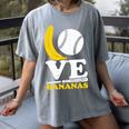 Love Bananas Banana Baseball Women's Comfort Colors T-Shirt Gray Love Bananas Banana Baseball Women's Comfort Colors T-Shirt Gray