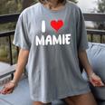 I Love Mamie Heart Grandma Grandmother Grandparent Raglan Baseball Tee Women's Comfort Colors T-Shirt Gray I Love Mamie Heart Grandma Grandmother Grandparent Raglan Baseball Tee Women's Comfort Colors T-Shirt Gray