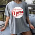Mama Baseball Mom Women's Comfort Colors T-Shirt Gray