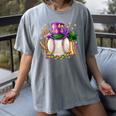 Mardi Gras Baseball Jester Hat Fleur De Lis Boys Girls Kids Women's Comfort Colors T-Shirt Gray