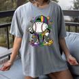 Mardi Gras Ice Cream Drip Baseball Carnival Party Mask Boys Women's Comfort Colors T-Shirt Gray Mardi Gras Ice Cream Drip Baseball Carnival Party Mask Boys Women's Comfort Colors T-Shirt Gray