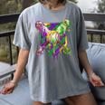 Mardi Gras Ice Cream Drip Baseball Sports For Men Women Kids Women's Comfort Colors T-Shirt Gray