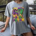 Mardi Gras Six Seven Baseball Drip Number 6 7 Meme Women's Comfort Colors T-Shirt Gray