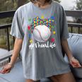 Messy Ball Puzzle Baseball Mom Life Autism Awareness Month Women's Comfort Colors T-Shirt Gray Messy Ball Puzzle Baseball Mom Life Autism Awareness Month Women's Comfort Colors T-Shirt Gray