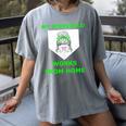 Messy Bun Baseball Mom My Stepchild Works From Home Women's Comfort Colors T-Shirt Gray