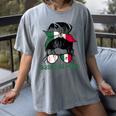 Mexico Baseball Mom Messy Bun Women's Comfort Colors T-Shirt Gray