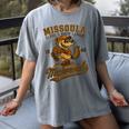 Missoula Mudweasels Retro Minor League Baseball Women's Comfort Colors T-Shirt Gray