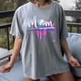 Mom Baseball Ice Cream Drip Birthday Boy Family Women's Comfort Colors T-Shirt Gray Mom Baseball Ice Cream Drip Birthday Boy Family Women's Comfort Colors T-Shirt Gray
