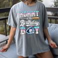 Mommy Of The Birthday Boy Baseball Ice Cream Drip Matching Women's Comfort Colors T-Shirt Gray