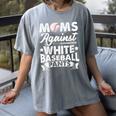 Moms Against Baseball Pants Shirt Baseball Mom Women's Comfort Colors T-Shirt Gray