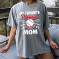 Mother's Day Baseball Mom Women's Comfort Colors T-Shirt Gray Mother's Day Baseball Mom Women's Comfort Colors T-Shirt Gray