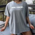 Mrs Coach Football Basketball Baseball Coach Wife Women's Comfort Colors T-Shirt Gray Mrs Coach Football Basketball Baseball Coach Wife Women's Comfort Colors T-Shirt Gray