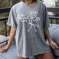 No Baseball Game Today Sad Stickfigure Baseball Player Women's Comfort Colors T-Shirt Gray
