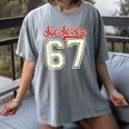 Number 67 Meme Six Seven Baseball Style Kids Boy Teen Women's Comfort Colors T-Shirt Gray Number 67 Meme Six Seven Baseball Style Kids Boy Teen Women's Comfort Colors T-Shirt Gray