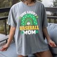 One Lucky Baseball Mom St Patricks Day Rainbow Mother Mama Women's Comfort Colors T-Shirt Gray
