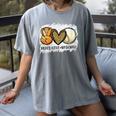 Peace Love Baseball Mom Leopard Print Mother's Day Women's Comfort Colors T-Shirt Gray Peace Love Baseball Mom Leopard Print Mother's Day Women's Comfort Colors T-Shirt Gray