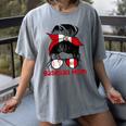 Peru Baseball Mom Messy Bun Women's Comfort Colors T-Shirt Gray Peru Baseball Mom Messy Bun Women's Comfort Colors T-Shirt Gray