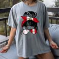 Peruvian Baseball Mom Peru Flag Baseball Girl Women's Comfort Colors T-Shirt Gray