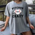 Pitches Be Crazy Baseball Moms Softball Players Hey Batter Women's Comfort Colors T-Shirt Gray Pitches Be Crazy Baseball Moms Softball Players Hey Batter Women's Comfort Colors T-Shirt Gray