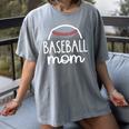 Proud Baseball Mom Era Baseball Game Day T-Ball Mom Son Women's Comfort Colors T-Shirt Gray