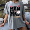 Proud Mom Of An Awesome Baseball Baseball Mom Women's Comfort Colors T-Shirt Gray Proud Mom Of An Awesome Baseball Baseball Mom Women's Comfort Colors T-Shirt Gray
