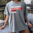 Proudest Baseball Mom Ever Women's Comfort Colors T-Shirt Gray