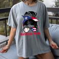 Puerto Rico Baseball Mom Messy Bun Boricua Women's Comfort Colors T-Shirt Gray Puerto Rico Baseball Mom Messy Bun Boricua Women's Comfort Colors T-Shirt Gray