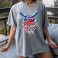 Respect The Drip Baseball American Flag Ice Cream Drip Youth Women's Comfort Colors T-Shirt Gray Respect The Drip Baseball American Flag Ice Cream Drip Youth Women's Comfort Colors T-Shirt Gray