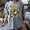 Respect The Drip Mardi Gras Baseball Ice Cream Boys Carnival Women's Comfort Colors T-Shirt Gray Respect The Drip Mardi Gras Baseball Ice Cream Boys Carnival Women's Comfort Colors T-Shirt Gray