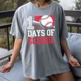 Retro 100 Days Of School Baseball Teacher Student 100 Days Women's Comfort Colors T-Shirt Gray Retro 100 Days Of School Baseball Teacher Student 100 Days Women's Comfort Colors T-Shirt Gray