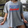 Retro Baseball Mom Mother's Day Weekend Forecast Baseball Women's Comfort Colors T-Shirt Gray Retro Baseball Mom Mother's Day Weekend Forecast Baseball Women's Comfort Colors T-Shirt Gray