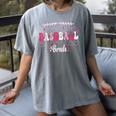 Retro Groovy Baseball Bruh Proud Baseball Mom Women's Comfort Colors T-Shirt Gray Retro Groovy Baseball Bruh Proud Baseball Mom Women's Comfort Colors T-Shirt Gray