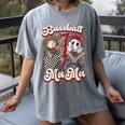 Retro Groovy Baseball Mama Baseball Mom Lover Women's Comfort Colors T-Shirt Gray Retro Groovy Baseball Mama Baseball Mom Lover Women's Comfort Colors T-Shirt Gray