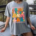 Retro Groovy In My Baseball Mom Era Happy Women Premium Women's Comfort Colors T-Shirt Gray