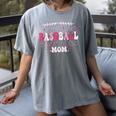 Retro Groovy Baseball Mom Proud Baseball Mom Women's Comfort Colors T-Shirt Gray Retro Groovy Baseball Mom Proud Baseball Mom Women's Comfort Colors T-Shirt Gray