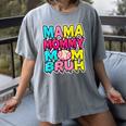 Retro Mama Mommy Mom Bruh Baseball Women Girls Women's Comfort Colors T-Shirt Gray Retro Mama Mommy Mom Bruh Baseball Women Girls Women's Comfort Colors T-Shirt Gray
