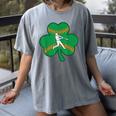 Retro Shamrock Baseball St Patricks Day Men Women Boys Girls Women's Comfort Colors T-Shirt Gray