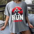 Run I Dare You Baseball Ball Player Catcher Coach Tee Women's Comfort Colors T-Shirt Gray