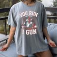 You Run I Gun Baseball Catcher Softball Player Women's Comfort Colors T-Shirt Gray You Run I Gun Baseball Catcher Softball Player Women's Comfort Colors T-Shirt Gray