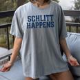 Schlitt Happens NY Bronx I Heart Baseball Apparel Women's Comfort Colors T-Shirt Gray