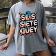 SEIS Siete Guey Baseball Drip Mexico Spanish 67 Slang Boys Women's Comfort Colors T-Shirt Gray SEIS Siete Guey Baseball Drip Mexico Spanish 67 Slang Boys Women's Comfort Colors T-Shirt Gray