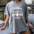 Senior Baseball Mom 2028 Class Of 2028 Graduation Women's Comfort Colors T-Shirt Gray