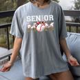 Senior Mom Class Of 2024 Baseball Mom Bandana Graduation Women's Comfort Colors T-Shirt Gray