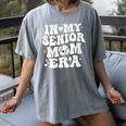 In My Senior Mom Era Class Of 2024 Groovy Baseball Mom Life Women's Comfort Colors T-Shirt Gray