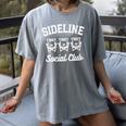 Sideline Social Club Baseball Mom 2024 Mother's Day Women's Comfort Colors T-Shirt Gray