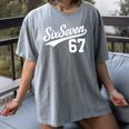 Six Seven Baseball Style Number 67 Sports Slang Meme Kids Women's Comfort Colors T-Shirt Gray Six Seven Baseball Style Number 67 Sports Slang Meme Kids Women's Comfort Colors T-Shirt Gray